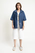 The Blue Loose Fit Embroidered Cuban Collar Shirt